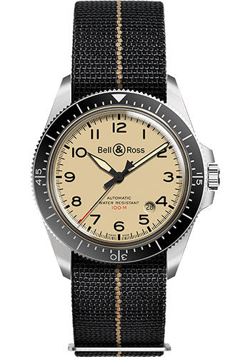 Bell & Ross BR V2-92 Military Beige Watch - Canvas Strap