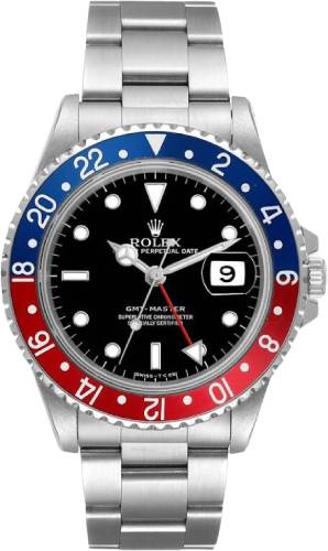 Rolex GMT-Master 40mm Pepsi Bezel Stainless Steel Oyster Watch - 16700