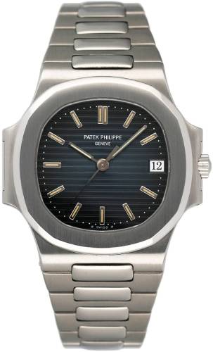 Patek Philippe Nautilus 37.5 mm Stainless Steel Blue Dial Watch - 3800/1A