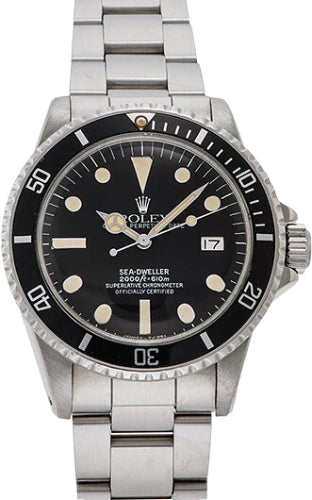 Rolex Sea-Dweller Great White Automatic Black Dial Stainless Steel 40mm Watch - 1665